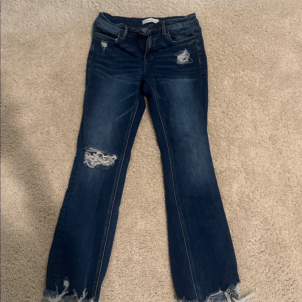 Flying Monkey Dark Distressed Blue Jeans